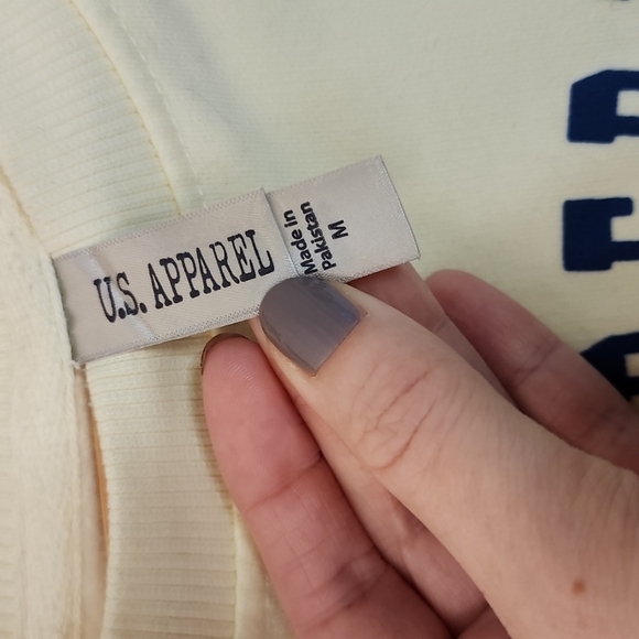 U.S. Apparel Ft. Lauderdale Soft Pastel Yellow Crewneck Sweatshirt - Picture 5 of 6